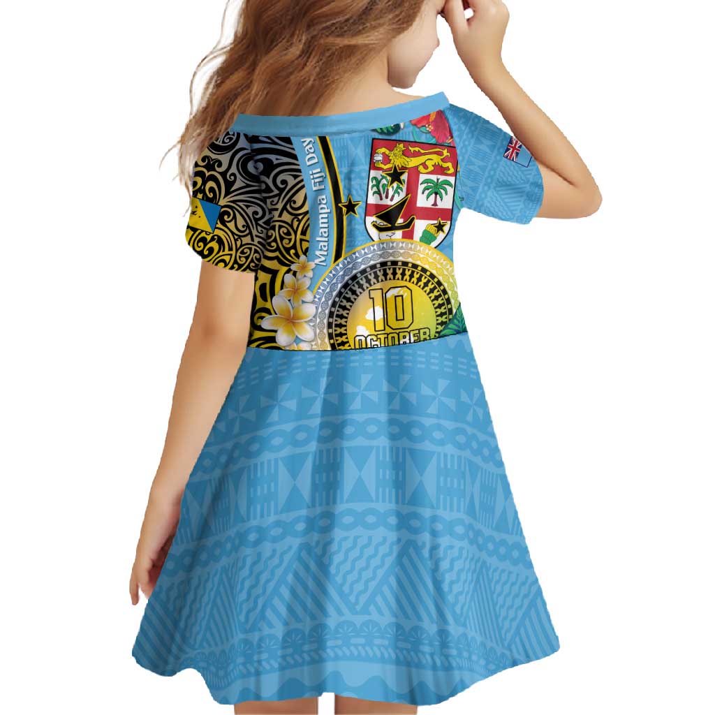 Vanuatu Malampa Fiji Day Family Matching Mermaid Dress and Hawaiian Shirt Happy 10 October With Maps Tropical Flowers LT14 - Polynesian Pride