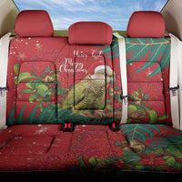 Personalised New Zealand Kakapo Christmas Back Car Seat Cover Meri Kirihimete Silver Fern Mix Pohutukawa LT14 One Size Red - Polynesian Pride