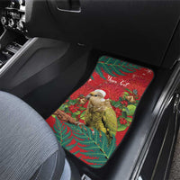 Personalised New Zealand Kakapo Christmas Car Mats Meri Kirihimete Silver Fern Mix Pohutukawa LT14 - Polynesian Pride