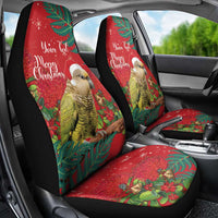 Personalised New Zealand Kakapo Christmas Car Seat Cover Meri Kirihimete Silver Fern Mix Pohutukawa LT14 - Polynesian Pride