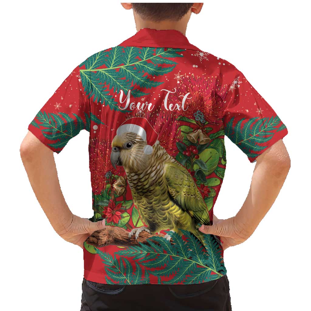Personalised New Zealand Kakapo Christmas Family Matching Mermaid Dress and Hawaiian Shirt Meri Kirihimete Silver Fern Mix Pohutukawa LT14 - Polynesian Pride