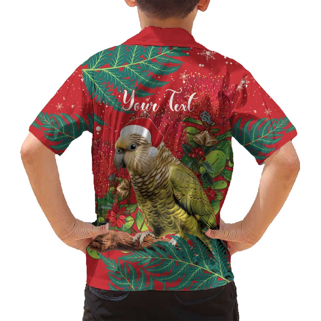 Personalised New Zealand Kakapo Christmas Family Matching Puletasi and Hawaiian Shirt Meri Kirihimete Silver Fern Mix Pohutukawa LT14 - Polynesian Pride