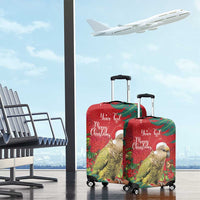 Personalised New Zealand Kakapo Christmas Luggage Cover Meri Kirihimete Silver Fern Mix Pohutukawa LT14 - Polynesian Pride