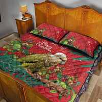 Personalised New Zealand Kakapo Christmas Quilt Bed Set Meri Kirihimete Silver Fern Mix Pohutukawa LT14 - Polynesian Pride
