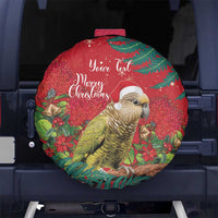 Personalised New Zealand Kakapo Christmas Spare Tire Cover Meri Kirihimete Silver Fern Mix Pohutukawa LT14 - Polynesian Pride