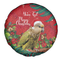 Personalised New Zealand Kakapo Christmas Spare Tire Cover Meri Kirihimete Silver Fern Mix Pohutukawa LT14 - Polynesian Pride