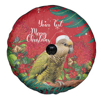 Personalised New Zealand Kakapo Christmas Spare Tire Cover Meri Kirihimete Silver Fern Mix Pohutukawa LT14 - Polynesian Pride
