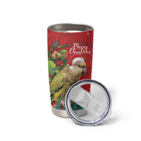 Personalised New Zealand Kakapo Christmas Tumbler Cup Meri Kirihimete Silver Fern Mix Pohutukawa LT14 - Polynesian Pride
