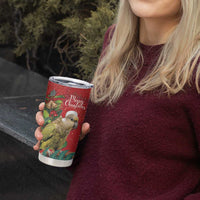Personalised New Zealand Kakapo Christmas Tumbler Cup Meri Kirihimete Silver Fern Mix Pohutukawa LT14 - Polynesian Pride
