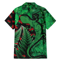 New Zealand Gecko Christmas Family Matching Short Sleeve Bodycon Dress and Hawaiian Shirt Meri Kirihimete Paua Shell Mix Pohutukawa LT14 - Polynesian Pride