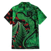 New Zealand Gecko Christmas Hawaiian Shirt Meri Kirihimete Paua Shell Mix Pohutukawa LT14 - Polynesian Pride