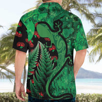 New Zealand Gecko Christmas Hawaiian Shirt Meri Kirihimete Paua Shell Mix Pohutukawa LT14 - Polynesian Pride