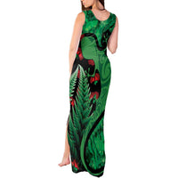 New Zealand Gecko Christmas Tank Maxi Dress Meri Kirihimete Paua Shell Mix Pohutukawa LT14 - Polynesian Pride