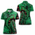 New Zealand Gecko Christmas Women Polo Shirt Meri Kirihimete Paua Shell Mix Pohutukawa