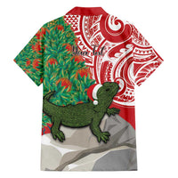 Personalised New Zealand Tuatara Christmas Family Matching Summer Maxi Dress and Hawaiian Shirt Meri Kirihimete Aotearoa Maori Mix Pohutukawa LT14 - Polynesian Pride