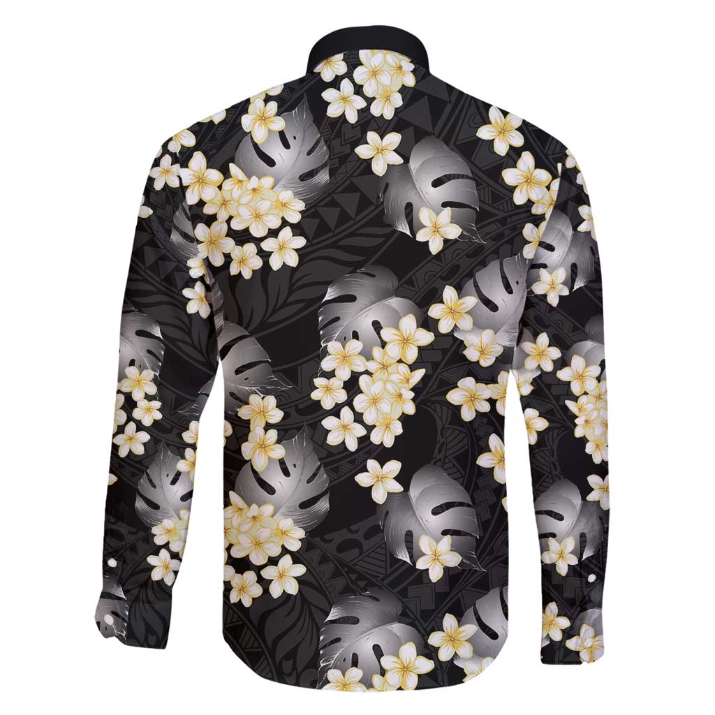 Black Tropical Hawaii Family Matching Puletasi and Hawaiian Shirt Seamless Monstera Plumeria Hawaiian Pattern - Polynesian Pride