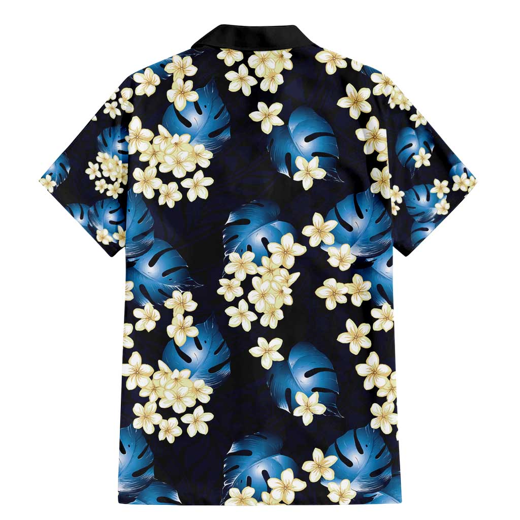 Blue Tropical Hawaii Family Matching Mermaid Dress and Hawaiian Shirt Seamless Monstera Plumeria Hawaiian Pattern LT14 - Polynesian Pride