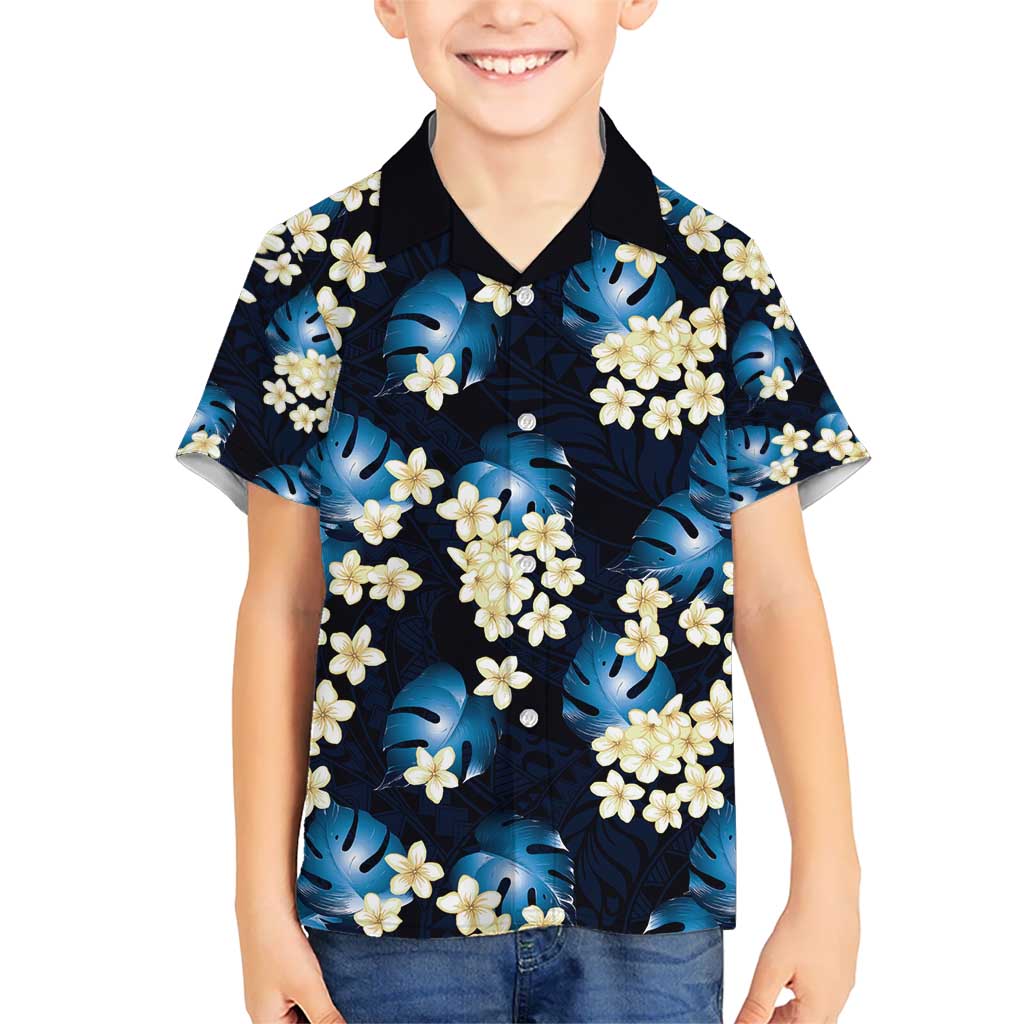 Blue Tropical Hawaii Hawaiian Shirt Seamless Monstera Plumeria Hawaiian Pattern - Polynesian Pride