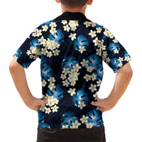 Blue Tropical Hawaii Kid Hawaiian Shirt Seamless Monstera Plumeria Hawaiian Pattern LT14 - Polynesian Pride