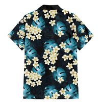 Dark Cyan Tropical Hawaii Family Matching Mermaid Dress and Hawaiian Shirt Seamless Monstera Plumeria Hawaiian Pattern LT14 - Polynesian Pride