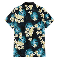 Dark Cyan Tropical Hawaii Family Matching Puletasi and Hawaiian Shirt Seamless Monstera Plumeria Hawaiian Pattern LT14 - Polynesian Pride