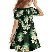 Green Tropical Hawaii Family Matching Off Shoulder Maxi Dress and Hawaiian Shirt Seamless Monstera Plumeria Hawaiian Pattern LT14 - Polynesian Pride