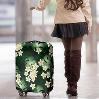 Green Tropical Hawaii Luggage Cover Seamless Monstera Plumeria Hawaiian Pattern LT14 - Polynesian Pride