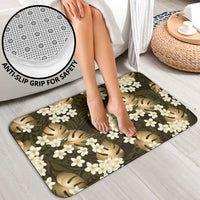 Gold Tropical Hawaii Bathroom Set Seamless Monstera Plumeria Hawaiian Pattern - Polynesian Pride