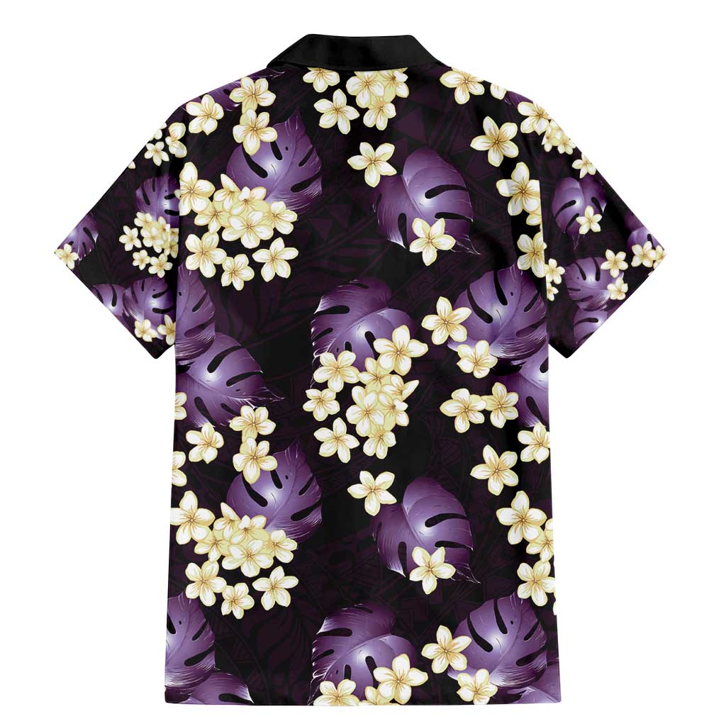 Purple Tropical Hawaii Family Matching Mermaid Dress and Hawaiian Shirt Seamless Monstera Plumeria Hawaiian Pattern LT14 - Polynesian Pride