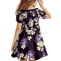 Purple Tropical Hawaii Family Matching Summer Maxi Dress and Hawaiian Shirt Seamless Monstera Plumeria Hawaiian Pattern LT14 - Polynesian Pride