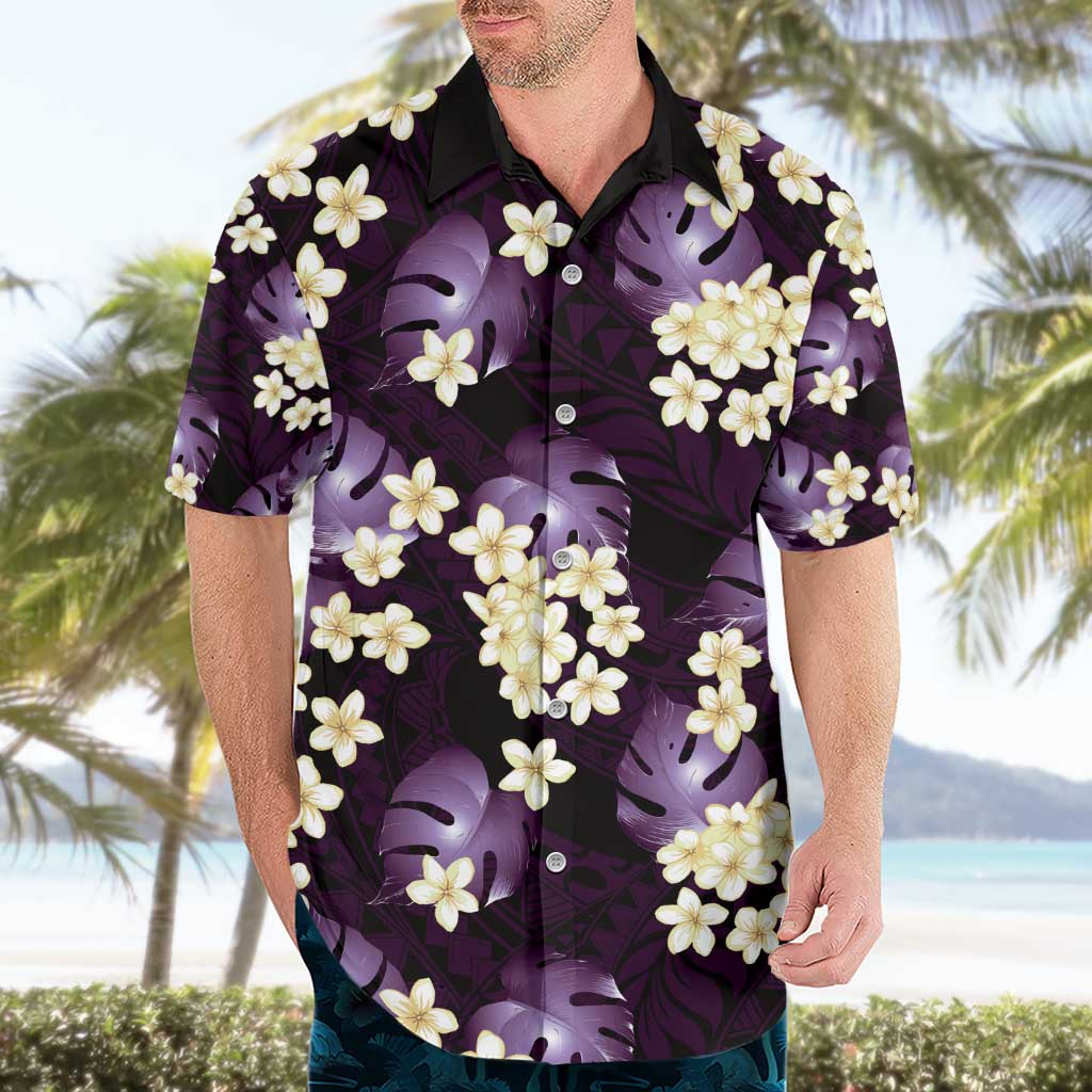 Purple Tropical Hawaii Hawaiian Shirt Seamless Monstera Plumeria Hawaiian Pattern LT14 - Polynesian Pride