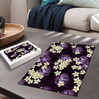 Purple Tropical Hawaii Puzzle Seamless Monstera Plumeria Hawaiian Pattern - Polynesian Pride