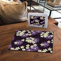 Purple Tropical Hawaii Puzzle Seamless Monstera Plumeria Hawaiian Pattern - Polynesian Pride