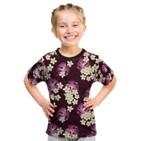 Pink Tropical Hawaii Kid T Shirt Seamless Monstera Plumeria Hawaiian Pattern LT14 Pink - Polynesian Pride