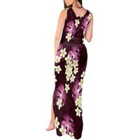 Pink Tropical Hawaii Tank Maxi Dress Seamless Monstera Plumeria Hawaiian Pattern LT14 - Polynesian Pride