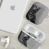 Black Gray Polynesia Tropical Flowers AirPods Case LT14 - Polynesian Pride