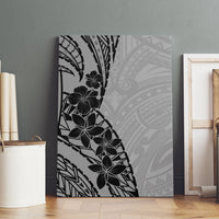 Black Gray Polynesia Tropical Flowers Canvas Wall Art LT14 - Polynesian Pride