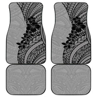 Black Gray Polynesia Tropical Flowers Car Mats LT14 - Polynesian Pride