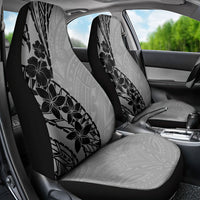 Black Gray Polynesia Tropical Flowers Car Seat Cover LT14 - Polynesian Pride