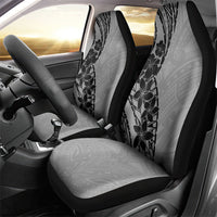 Black Gray Polynesia Tropical Flowers Car Seat Cover LT14 - Polynesian Pride