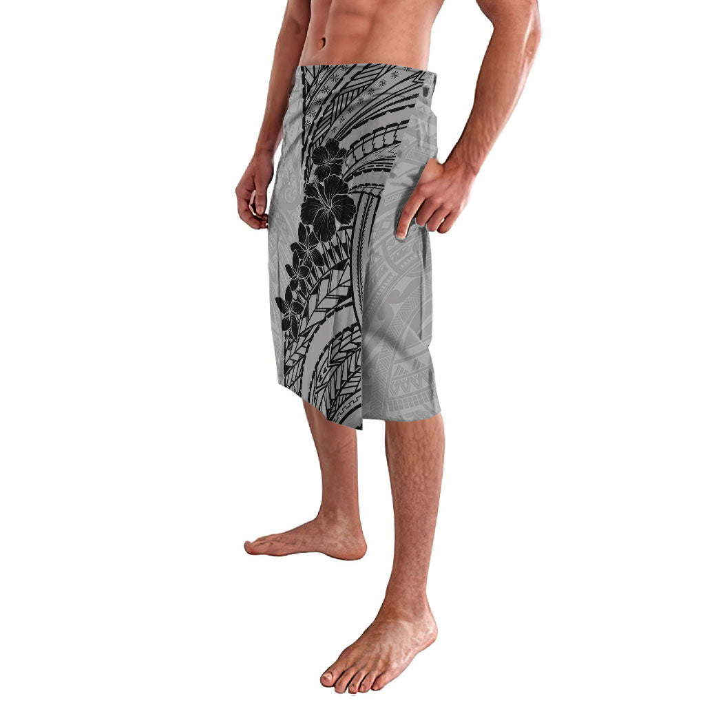 Black Gray Polynesia Tropical Flowers Lavalava LT14 - Polynesian Pride