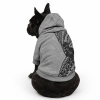 Black Gray Polynesia Tropical Flowers Pet Hoodie LT14 - Polynesian Pride