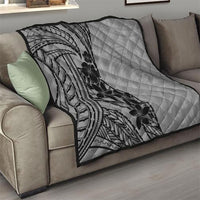 Black Gray Polynesia Tropical Flowers Quilt LT14 - Polynesian Pride