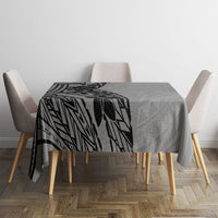 Black Gray Polynesia Tropical Flowers Tablecloth LT14 - Polynesian Pride