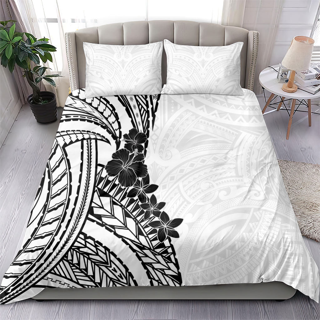 Black White Polynesia Tropical Flowers Bedding Set LT14 - Polynesian Pride