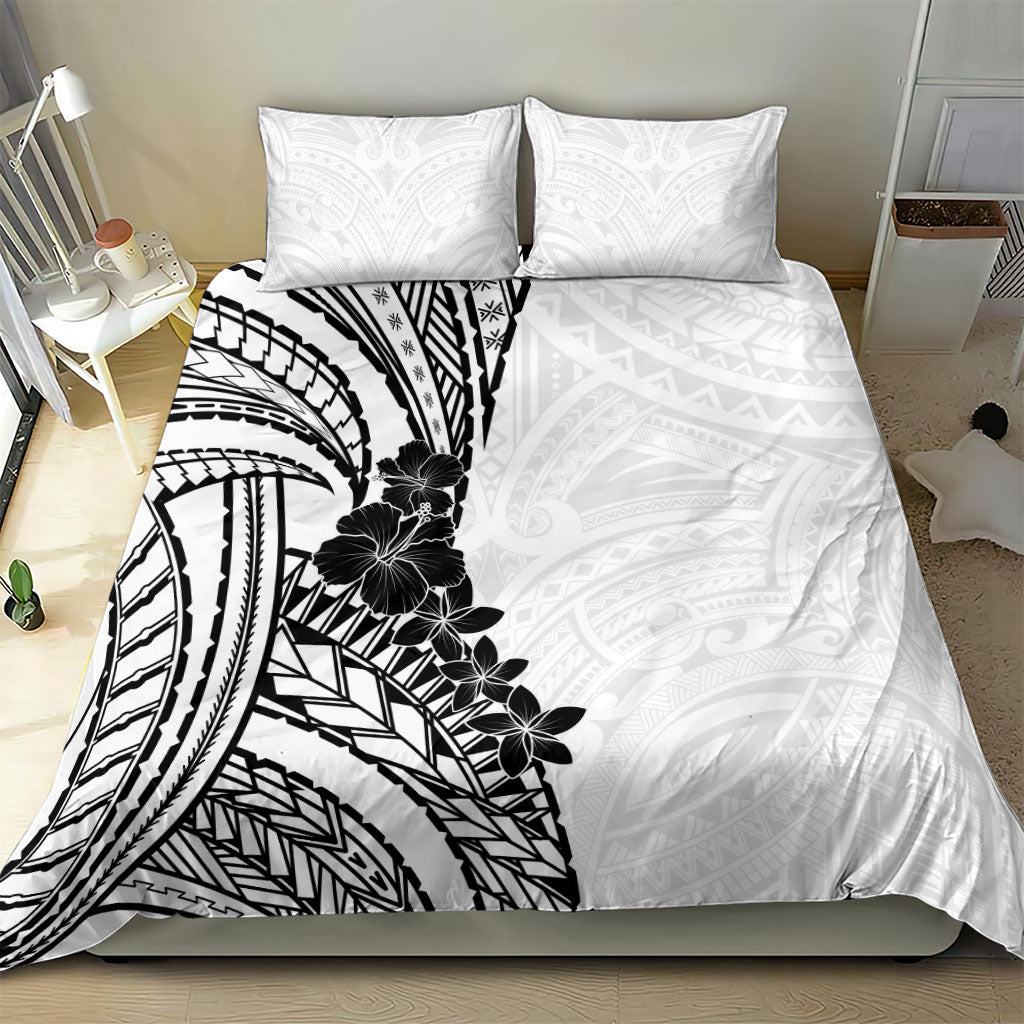 Black White Polynesia Tropical Flowers Bedding Set LT14 - Polynesian Pride