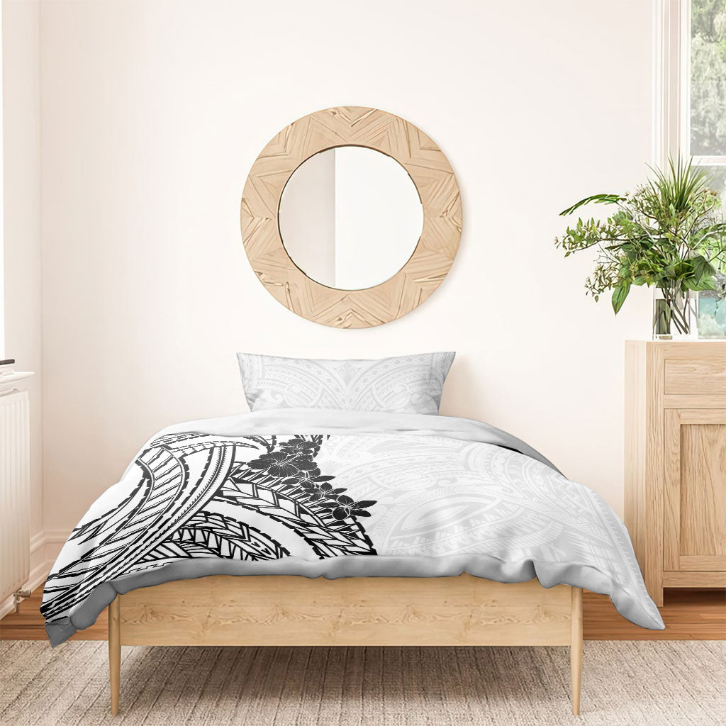 Black White Polynesia Tropical Flowers Bedding Set LT14 - Polynesian Pride