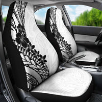 Black White Polynesia Tropical Flowers Car Seat Cover LT14 - Polynesian Pride