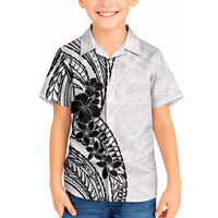 Black White Polynesia Tropical Flowers Hawaiian Shirt LT14 - Polynesian Pride