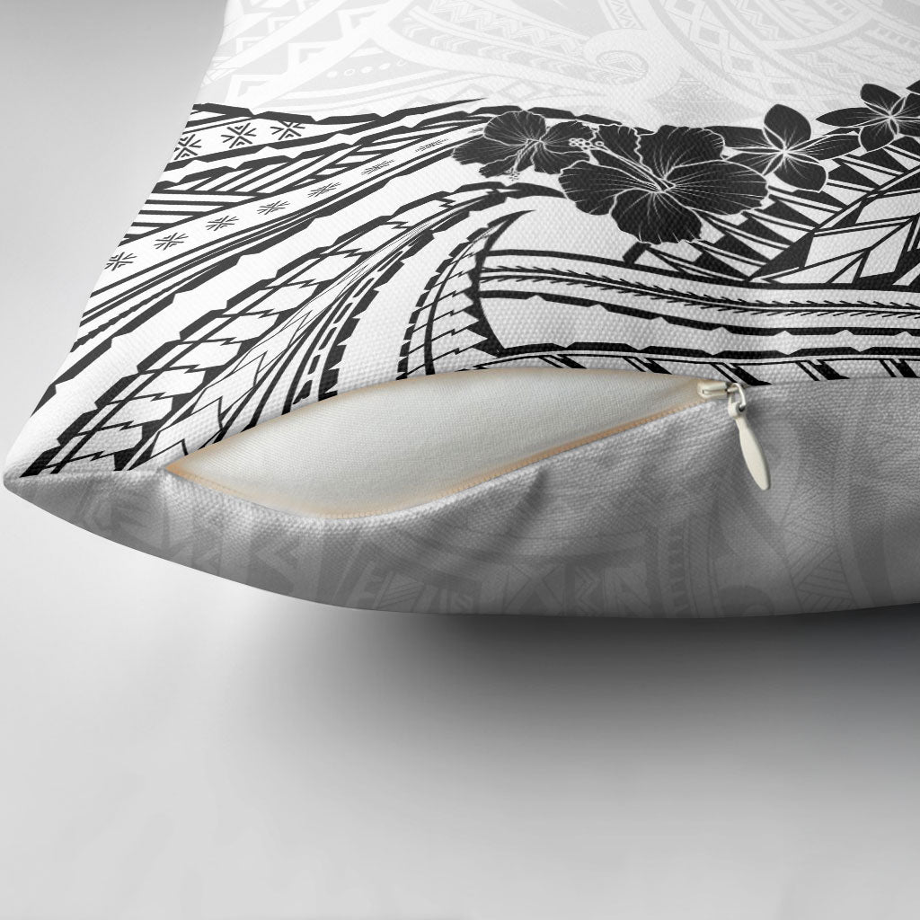Black White Polynesia Tropical Flowers Pillow Cover LT14 - Polynesian Pride
